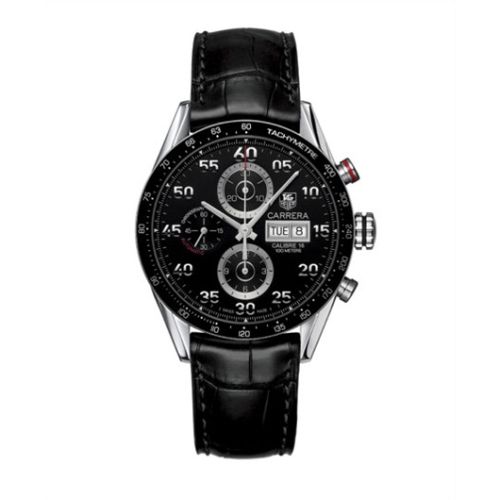 TAG Heuer Carrera Calibre 16 Day Date 43 Stainless Steel / Black / Alligator